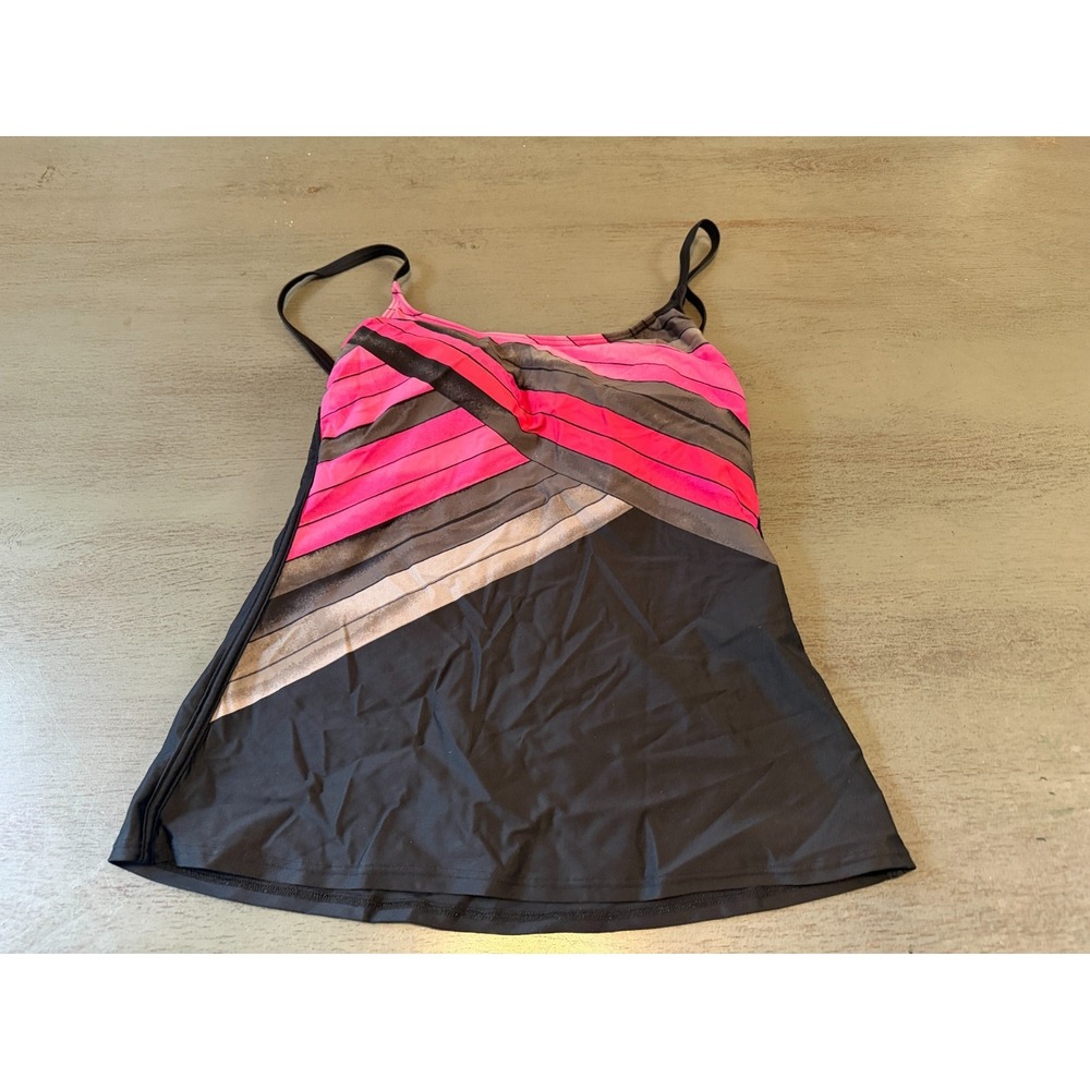 black FANTASIZER swimsuit top tankini size 10
